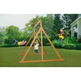 thumbnail image 4 of Trailside Cedar Swingset with Belt Swings and Trapeze Bar, All Wood, Hardware, and Assembly Instructions Included, 4 of 9