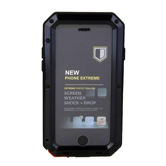 Waterproof Shockproof Aluminum Cover Case For Iphone 6 Plus / 6s Plus -black