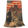 thumbnail image 2 of Balery 1860s Style American Cowboy Manta de Felpa Suave y Acogedora – Cobija de Franela Aterciopelada para Cama, Lavable y Cálida para Sofá, Mascotas, Transpirable-40"x30", 2 of 7