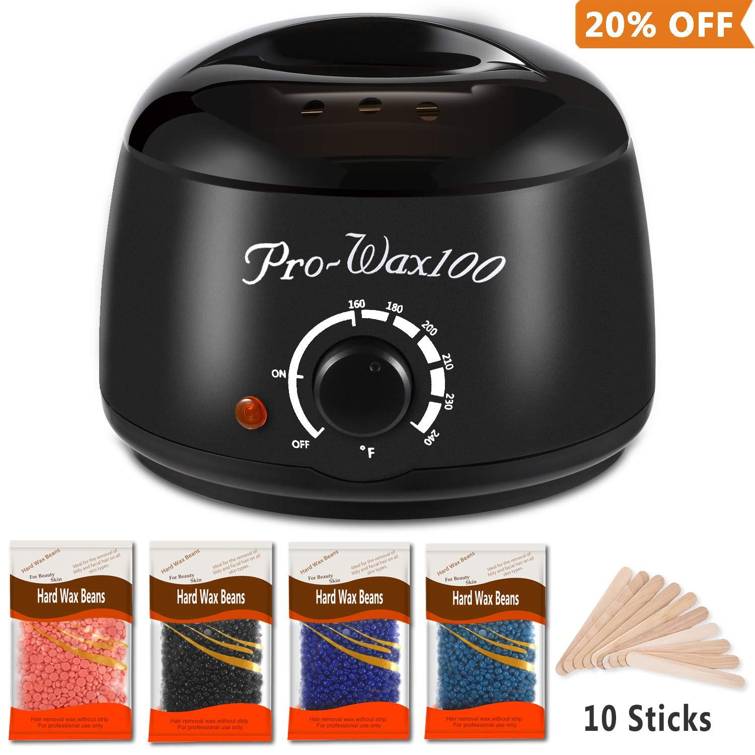 Waxing Kit, MarySun Hair Removal Wax Warmer Hot Wax Melt Heaters for