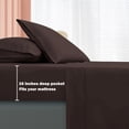 thumbnail image 4 of shiyou-Full Bamboo Sheets Set - Cooling Bedding Sheet Set - Breathable Bed Sheet Set with 16" Deep Pocket Design (4 Pieces, Full, Chololate), 4 of 4