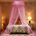 thumbnail image 2 of MesaSe Lace Dome Mosquito Net Ceiling-Mounted Mosquito Netting  Fly Insect Protect Single Double Bed Netting Curtain, 2 of 8