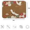 thumbnail image 4 of GZHJMY Retro Crane Flowers Absorbent Dish Drying Mat Microfiber Kitchen Countertop Table Protector Multipurpose Counter Rack Sink Drainer Pad (16” x 18”), 4 of 6