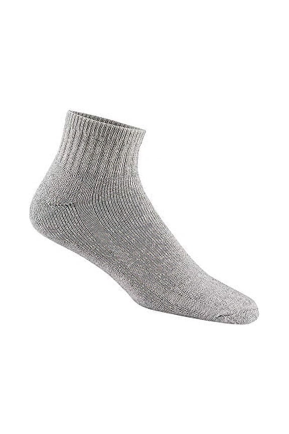 S1168 Women's Super 60 Quarter 3 Pack Socks, Grey - MD