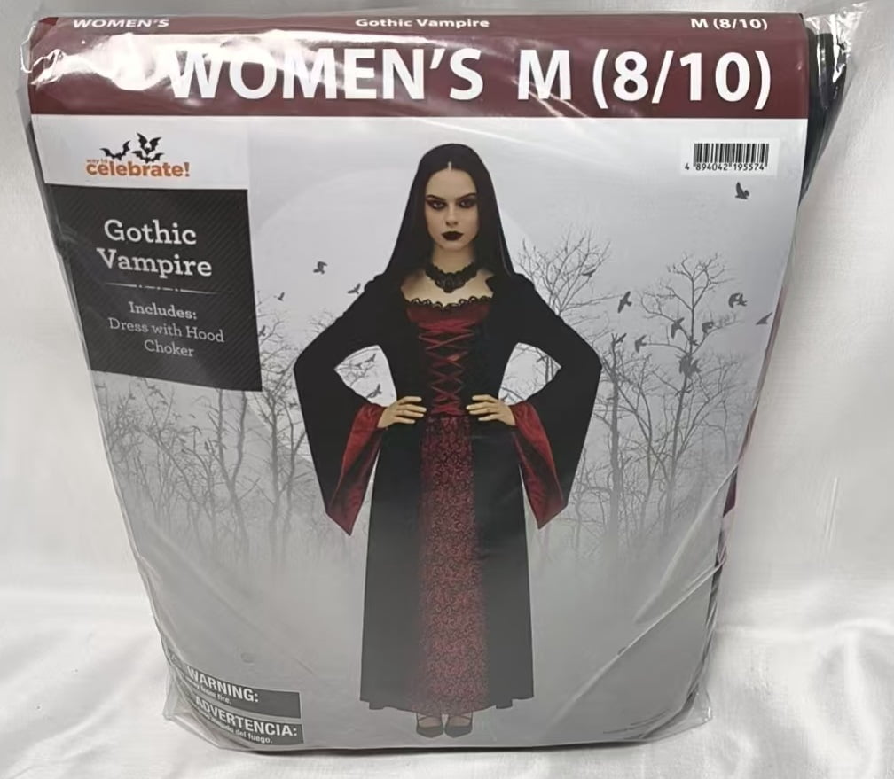 Gothic Vampire, Halloween Costume for Adults, Women's Size M (8/10), by Way to Celebrate
