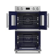 Forno Gallico 30-Inch Electric French Door Double Oven, Stainless Steel, Convection Cooking, Touch Control Panel, Self-Cleaning Function