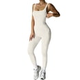 thumbnail image 2 of Women Casual Comfort Workout Halter Straight Leggings Jumpsuits Hidden Scrunch One Piece Adjustable Strap Yoga Outfit Rompers, 2 of 5
