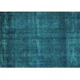 thumbnail image 1 of Ahgly Company Machine Washable Indoor Rectangle Oriental Turquoise Blue Industrial Area Rugs, 3' x 5', 1 of 4