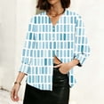 thumbnail image 4 of Ruimatai Women's Casual V-Neck Button Up Cardigan 3/4 Sleeve Soft Print Blouse Top for Spring Summer Fall Fashion Outfit, 4 of 6