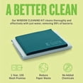 thumbnail image 2 of E-Cloth 2-Pack Window Cleaning Cloth - Streak-Free Glass & Mirror Cleaning Kit with Just Water, Glass Cleaning Cloth, Microfiber Towel Kit for Windows, Car Windshield, Mirrors - Winter Green, 2 of 8