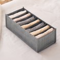 thumbnail image 1 of Non-Woven Fabric Clothes Drawer Organizer   Visible Gray Clothes Divider Box Space-Saving Storage Container for T-Shirt Closet Wardrobe, 1 of 9
