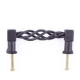 thumbnail image 4 of Black Cabinet Drawer Pulls Wrought Iron Antique Weaved Design 3 1/2" W, 3 1/8" Boring Renovator's Supply Set of 4, 4 of 9