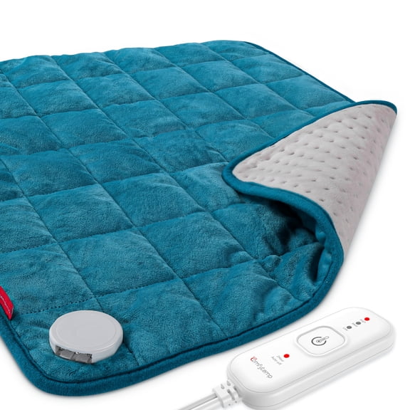 Comfytemp Weighted Heating Pad, 20" x 24" Extra Large Electric Heat Pad for Back Neck Shoulder, Moist & Dry Heat