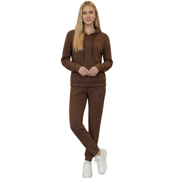 Conjunto Mujer 2 Piezas Sudadera y Pants Jogger Suave Invierno