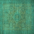 thumbnail image 1 of Ahgly Company Indoor Square Abstract Turquoise Blue Modern Area Rugs, 3' Square, 1 of 4