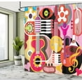 thumbnail image 5 of Ambesonne Colorful Shower Curtain, Music Instruments, 69"Wx84"L, Multicolor, 5 of 5