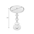 thumbnail image 2 of Forella Granite & Acrylic Pedestal End Table, 2 of 6