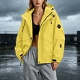 thumbnail image 3 of Women's Waterproof Rain Jackets Oversized Loose And Hooded Windproof Outdoor Mountaineering Water- Full-zip Parka Casual Jacket, 3 of 8