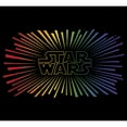 thumbnail image 2 of Men's Star Wars Pride Rainbow Rays Logo  Graphic Tee Black 2X Large, 2 of 5