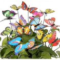 thumbnail image 4 of Lot of 50 colorful butterflies of 7 cm for garden decoration on butterfly sticks, 4 of 5