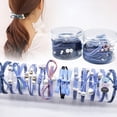 thumbnail image 2 of 12Pcs Women Girls Hair Ties, Fashion Casual Cute Bow Faux Pearl Elastic Cloth Band Hair Rope Headband Ponytail Holder Hair Accessories Headdress, 2 of 8