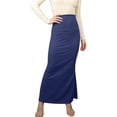 thumbnail image 4 of Women's Long Pencil Skirt High Waisted Summer Bodycon Tight Maxi Skirts Women Solid Stretchy Bodycon Maxi Skirt for Elegant Casual Office Wear, 4 of 6
