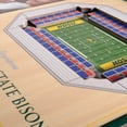 thumbnail image 3 of Brown NDSU Bison 3D StadiumViews Picture Frame, 3 of 5