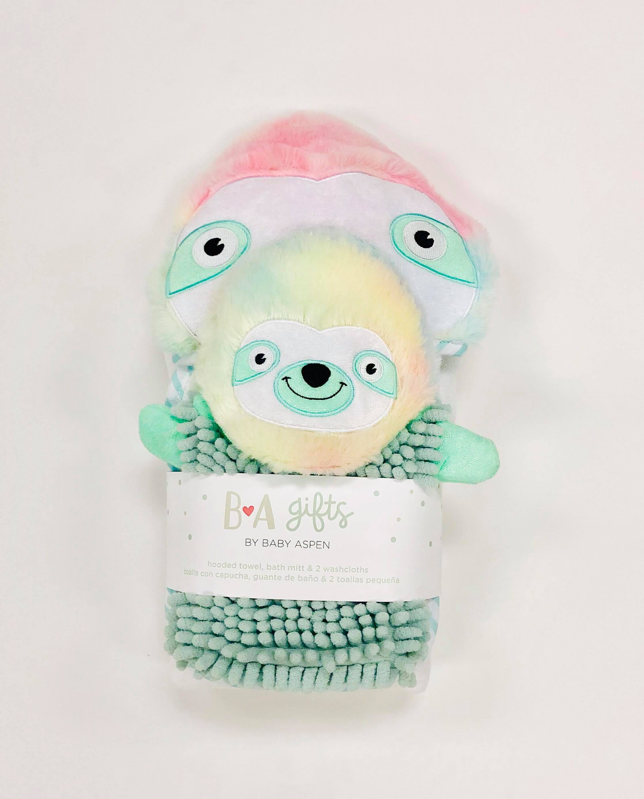 Baby Aspen Rainbow Sloth Bath Gift Set, 4 Pc - Walmart.com