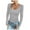 Light Gray, variant on idosla Women's Long Sleeve Scoop Neck Shirts Casual Slim Fit Rib Knit Tops Summer Fall Basic Business Work Tee (Light Gray, XL)