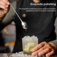 thumbnail image 6 of Thinsont Stainless Steel Bar Drink Spoon with Long Handle Stirring Shaker Mixing Fork Stirrer Spoons Coffee Milk Twisted Barware Gadgets Type 3, 6 of 8