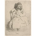 thumbnail image 3 of James Abbott McNeill Whistler 14x18 Black Modern Framed Museum Art Print Titled - Annie Seated (ca. 1858), 3 of 5