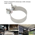 thumbnail image 4 of Universal Exhaust Band Seal Clamps Rustproof Muffler Clamp High Hardness for Downpipe Header Manifold3in, 4 of 5