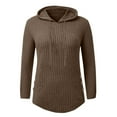 thumbnail image 6 of Xcmzpl Womens Hoodies Basic Solid Color Hooded Sweatshirt Travel Sweater Tops Tunic Long Sleeve Shirts Early Fall Fashion, 6 of 6