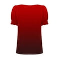 thumbnail image 4 of ShiShine Tops for Women Summer Casual Ruffle Trim Sleeve Gradient Color Square Neck T Shirts, 4 of 7