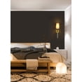 thumbnail image 3 of Z-Lite Mia Transitional Steel Wall Sconce in Rubbed Brass and Beige, 3 of 5