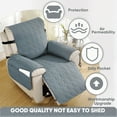 thumbnail image 3 of UPONRAY Waterproof & Non Slip Recliner Chair Covers with Pocket, Washable Reclining Chair Cover Furniture Protector for Kids, Pets(28 Inche,Grayish Blue), 3 of 7