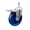 Swivel - Total Lock Brake - Blue, variant on 4 Inch Solid Polyurethane Swivel 3/8 Inch Stem Caster Set with Total Lock Brake
