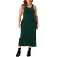 thumbnail image 1 of Vestido de suéter sin mangas de talla grande para mujer Agnes Orinda, cuello redondo, estilo bodycon midi, vestido de tanque de primavera 2X verde oscuro, 1 of 6