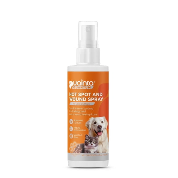 PUAINTA Dog Hot Spot Spray, Quantum Silver Skin Care Spray for Dogs, Gentle Formula, 2 oz
