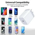 thumbnail image 6 of Usbc block,USB C Wall Charger Block,AILKIN 3Pack USB Wall Charger 20W Power Delivery Fast Charging Android Type C Charger Block,White, 6 of 7