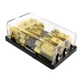 thumbnail image 3 of 3 Positions Gold Plated AGU Fuse Holder Distribution Block 4/8 Gauge Power or Ground, 3 of 3