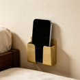 thumbnail image 5 of 1Pc Wall Mount Dual Slot Storage Caddy Adhesive Phone Holder, Multi Purpose Wall Organizer Stand for Cellphone Remote Controller, Storage Rack for Bathroom RV Kitchen Household Charging Storage Use, 5 of 7