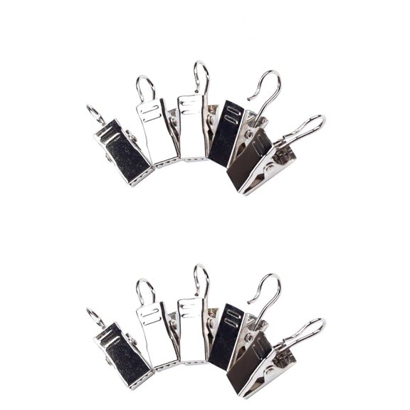 Curtain Loop with Clip Heavy Duty Clips Hanger Hooks Drapery for Curtains Storage 120 PCS