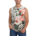 thumbnail image 1 of KLL Tropical With Flamingos Print Workout Tank Tops Gym Sleeveless Fitness Muscle Tee-X-Large, 1 of 7