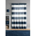 thumbnail image 2 of Your Zone Cabana Stripe Room Darkening Curtain Panel Pair, Set of 2, Navy Blue, 30"W x 84"L, 2 of 7