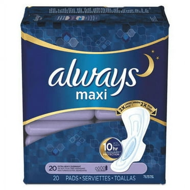 Always-Maxi Pads, Extra Heavy Overnight, 20/Pack, 6 Packs/Carton