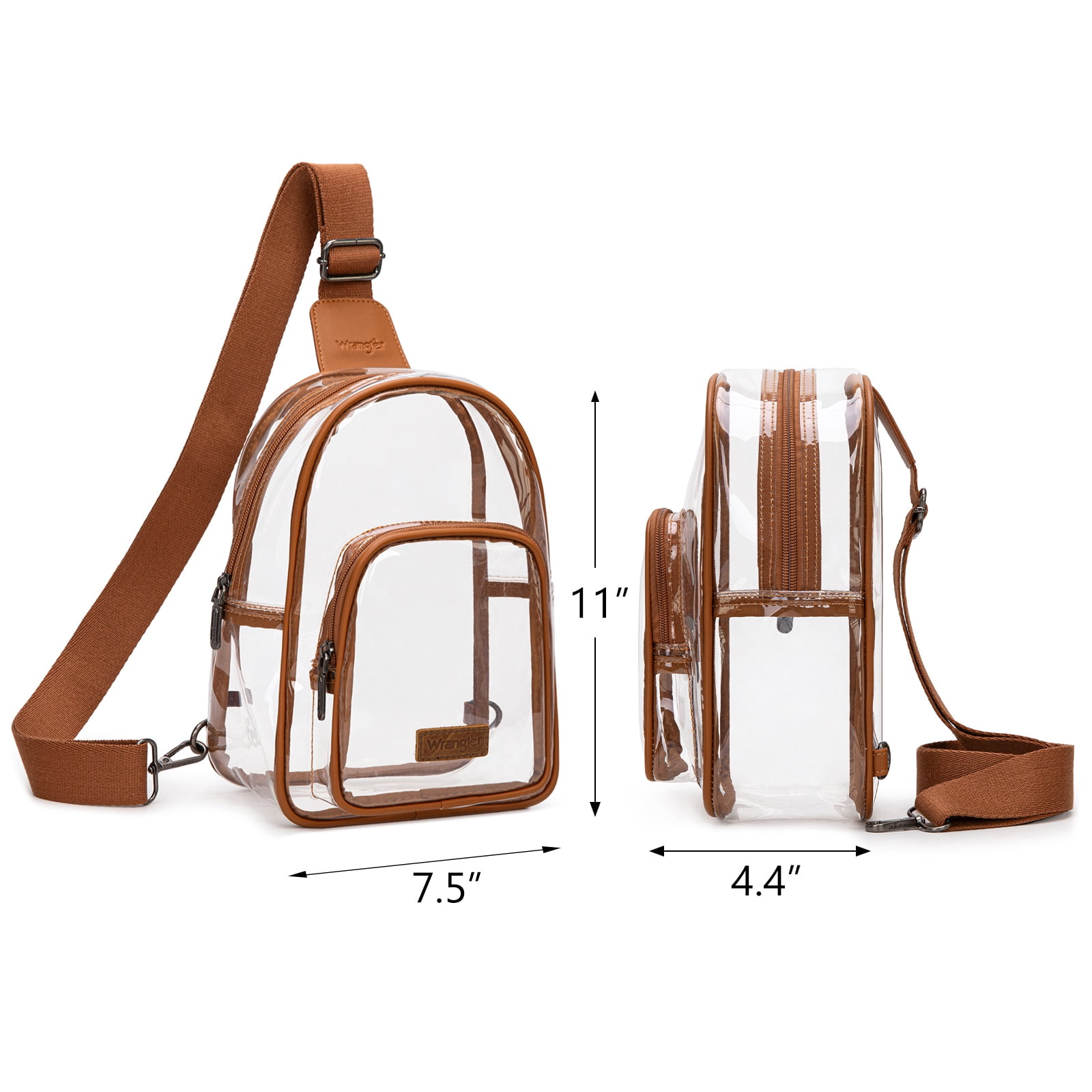 Wrangler Crossbody Clear Sling Bags for Women Stadium Approved Cross Body Purse for Sports Events Concerts