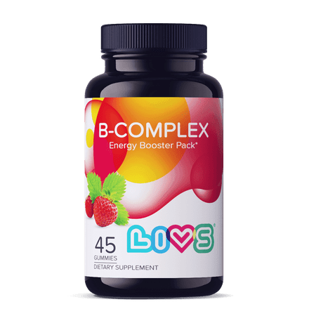 LIVS B-Complex Gummies, B12, Biotin, Energy Support & Recovery Supplement – 45 Count