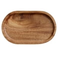 thumbnail image 5 of Acacia Wood Oval Serving Tray with Compartments Modern Tea Snack Platter Hand, 5 of 6