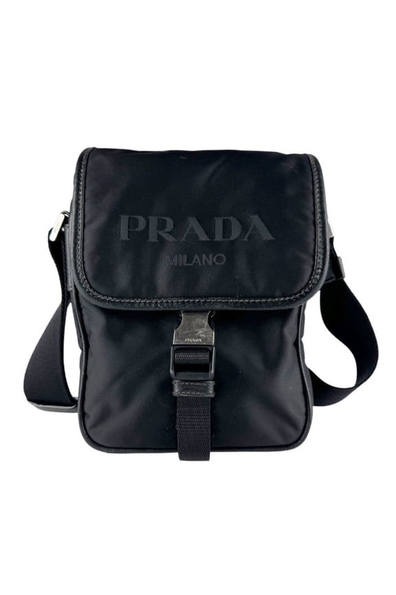 Pre-Owned Prada PRADA Shoulder Bag, Nylon, Black, Men's/Women's, z9930